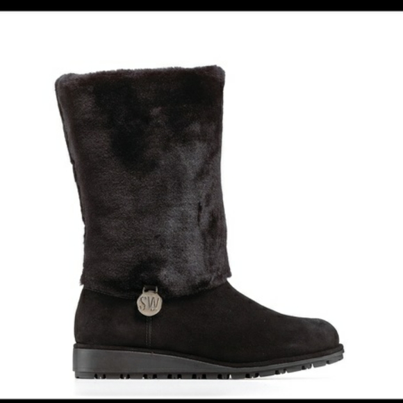 stuart weitzman boots with fur